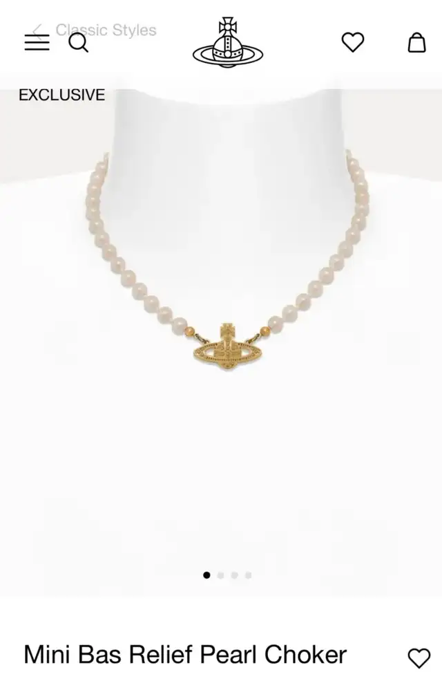 Vivienne Westwood: mini bas relief pearl choker necklace