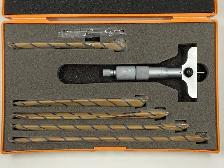 New Mitutoyo 0-6' Depth Micrometer 129-128, 2.5' Base 0.001' Res
