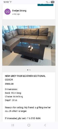 New Beautiful Grey Sectional Couch - Photo 2