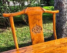 Chinese Ming Dynasty Inspired Carved Wood DINING ROOM TABLE SET - Photo 6