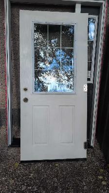 36' x 80' Black Exterior Entry Door with side light - Photo 2