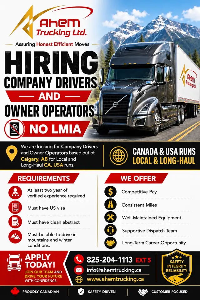 class 1 Drivers and Owner- Operators
