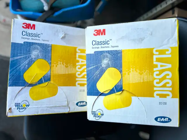 TWO BOXES OF 3M CLASSIC EAR PLUGSAS PICTURED