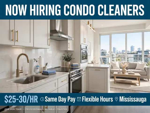 Cleaners Needed for Mississauga