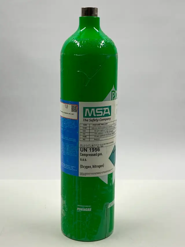 MSA 10045035 Calibration Gas Cylinder 58L/500psi, empty cylinder