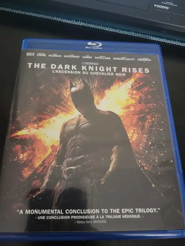 Dark Knight Rises blue ray