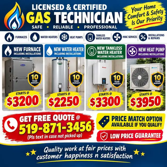 Furnace and water heater sale