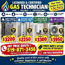 Furnace and water heater sale