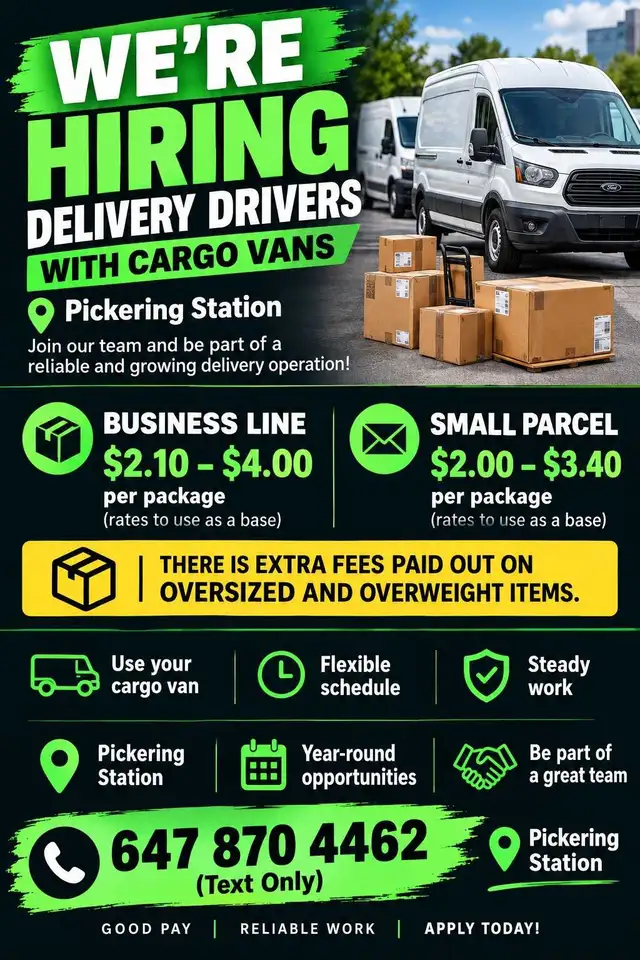 Delivery Driver with Cargo Vans