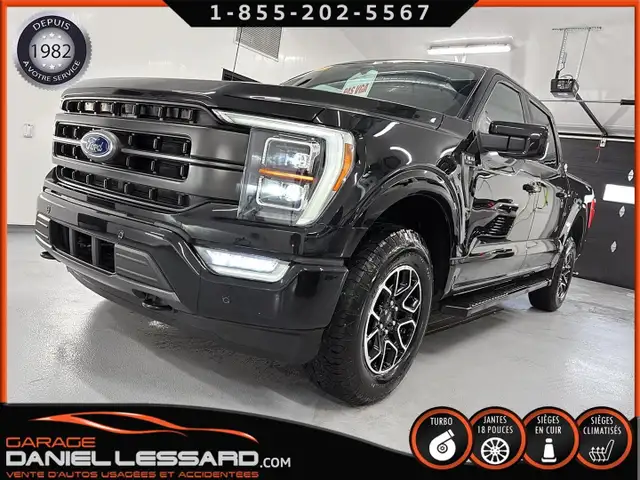 2022 Ford F-150 LARIAT SPORT, CREW, BOITE 5.5. AUCUNE MENTION!!