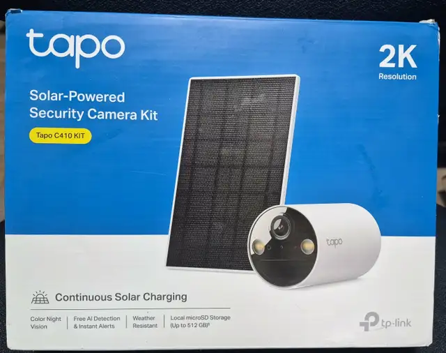 TP-LINK TAPO C410 KIT – SOLAR SECURITY CAMERA – 2K – $75