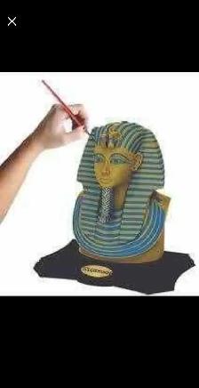 PUZZLE VINTAGE SCULTURE 3D.PHARAON ' TUTAGUAMONT '.NEUF. $40