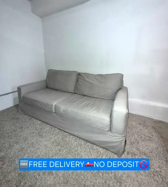 FREE DELIVERY Pottery Barn 3 Seater Fabric Sofa Couch NO DEPOSIT