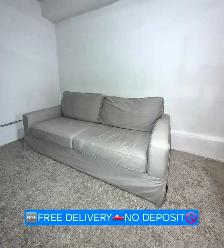 FREE DELIVERY Pottery Barn 3 Seater Fabric Sofa Couch NO DEPOSIT