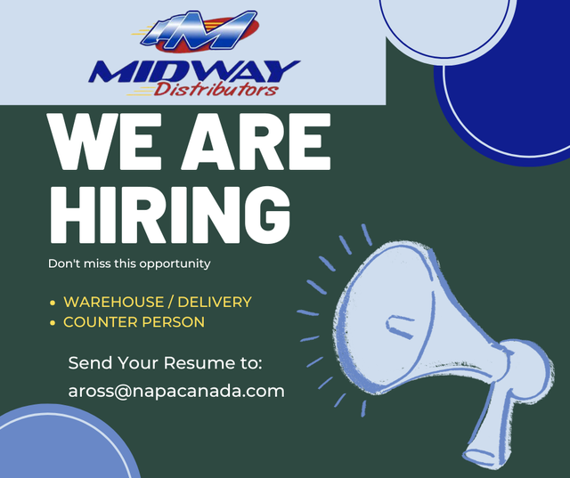 Hiring Counter Sales People - Auto, industrial & welding parts