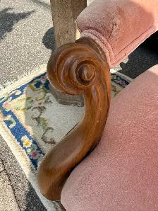 Pair Victorian walnut parlour chairs - Photo 6