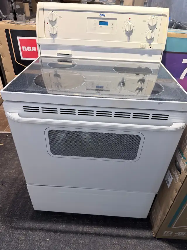 Cuisinière 30po Blanc Vitrocéramique | Inglis