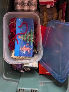 CHRISTMAS DECORATIONS AND BIN - Photo 2