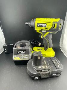 RYOBI DRILL W/1.5AH BATTERY & CHARGER