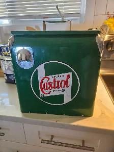 Retro Castrol Motor Oil Icebox