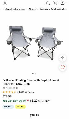 Pair of chairs with carrying bag