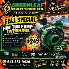 Fall Special - Hot Tub Pump Overhaul!