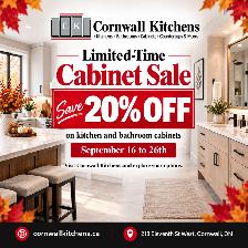 20% Off Kitchen & Bathroom Cabinets | Cornwall Kitchens