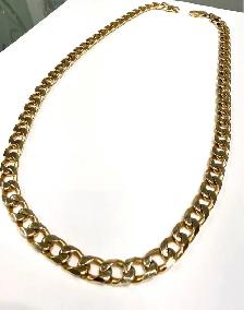 2 PCS Set of Solid 10karat Miami Cuban 22" Chain   9" Bracelet