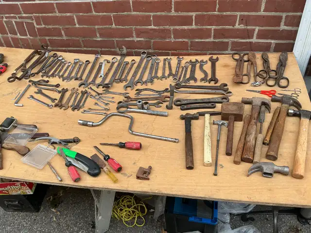 Assorted Wrenches, Hammers, Snips & Scissors !