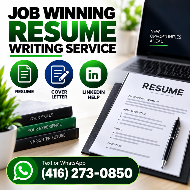 JOB WINNING RESUME WRITING SERVICE, COVER LETTER, LINKEDIN HELP