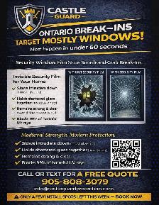 Security Window Film Installation - Guelph - Free Quotes - Photo 2