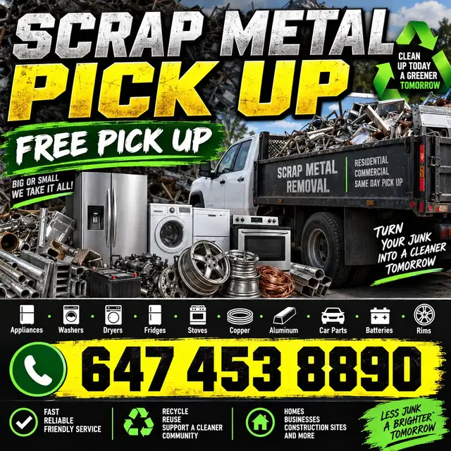 scrap metal pick up, All types