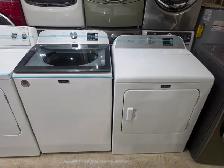 Newer Model Maytag 27' White Top-Load Washer & Front-Load Dryer