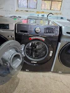 WOW Samsung 27' Black Stainless Steel FrontLoad Stackable Washer - Photo 4