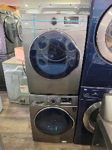 Samsung 24' Grey Front-Load Stackable Washer & Electric Dryer
