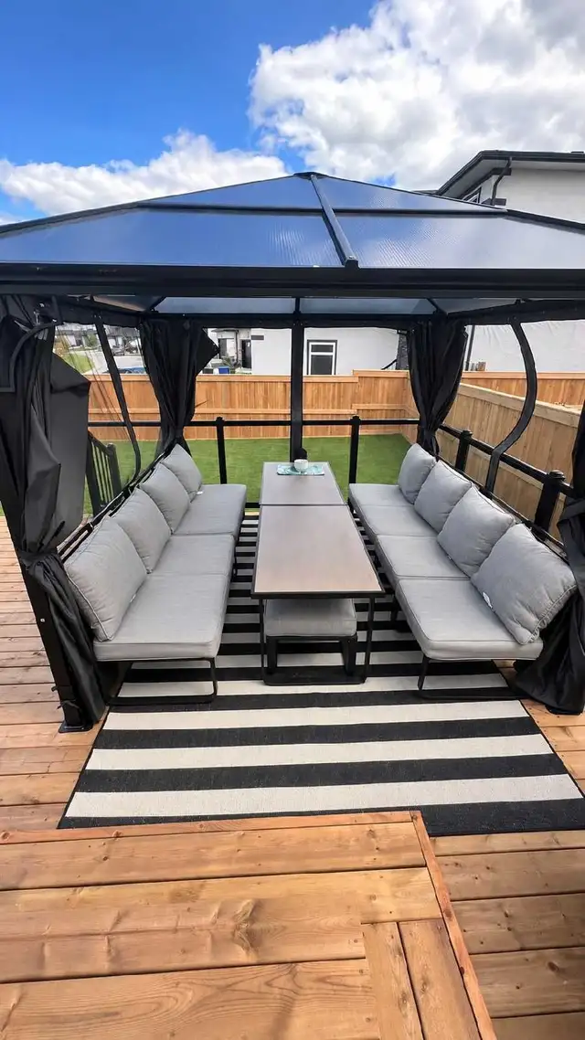 2 x Patio Sets . 5 piece metal modular set