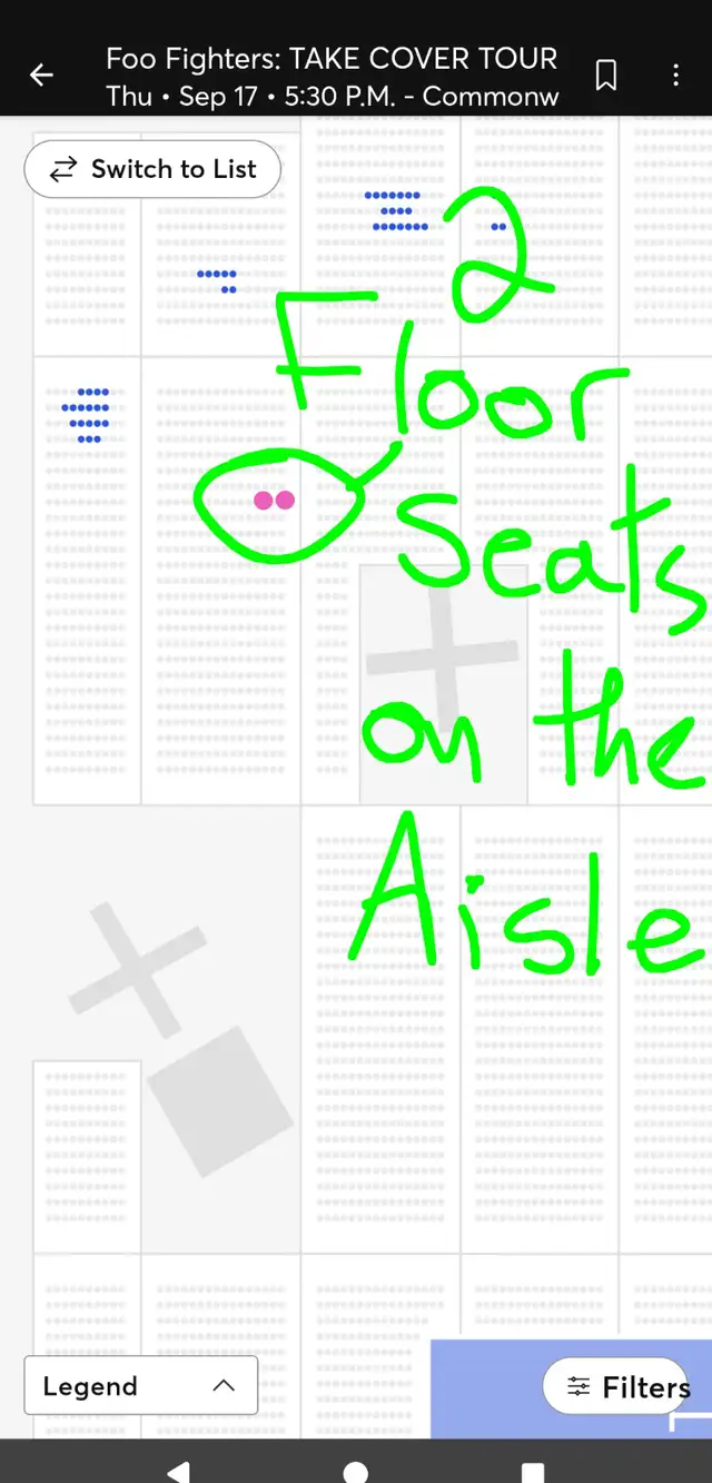 2 Floor Seats on Aisle - Foo Fighters Edmonton Sep 17 (145/ea)