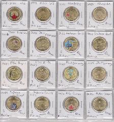 Complete colored loonie collection