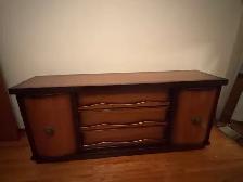 Free delivery used antique Vintage Mid-Century Wood Dresser