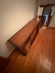 Free delivery used antique Vintage Mid-Century Wood Dresser - Photo 4