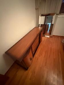 Free delivery used antique Vintage Mid-Century Wood Dresser - Photo 5