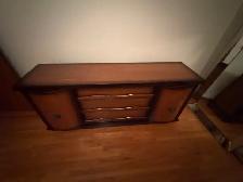 Free delivery used antique Vintage Mid-Century Wood Dresser - Photo 6