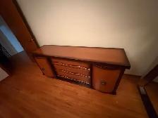 Free delivery used antique Vintage Mid-Century Wood Dresser - Photo 8