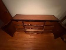 Free delivery used antique Vintage Mid-Century Wood Dresser - Photo 9