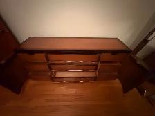 Free delivery used antique Vintage Mid-Century Wood Dresser - Photo 10