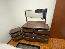 Free delivery used Vintage Dresser with Mirror and Nightstand - Photo 10