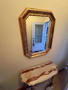 Free delivery used Vintage Marble Console Table with Mirror - Photo 6