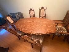 Free delivery used Vintage Octagonal Dining Set - Photo 3