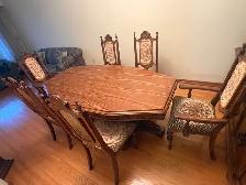 Free delivery used Vintage Octagonal Dining Set - Photo 4