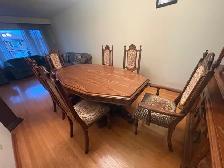 Free delivery used Vintage Octagonal Dining Set - Photo 6